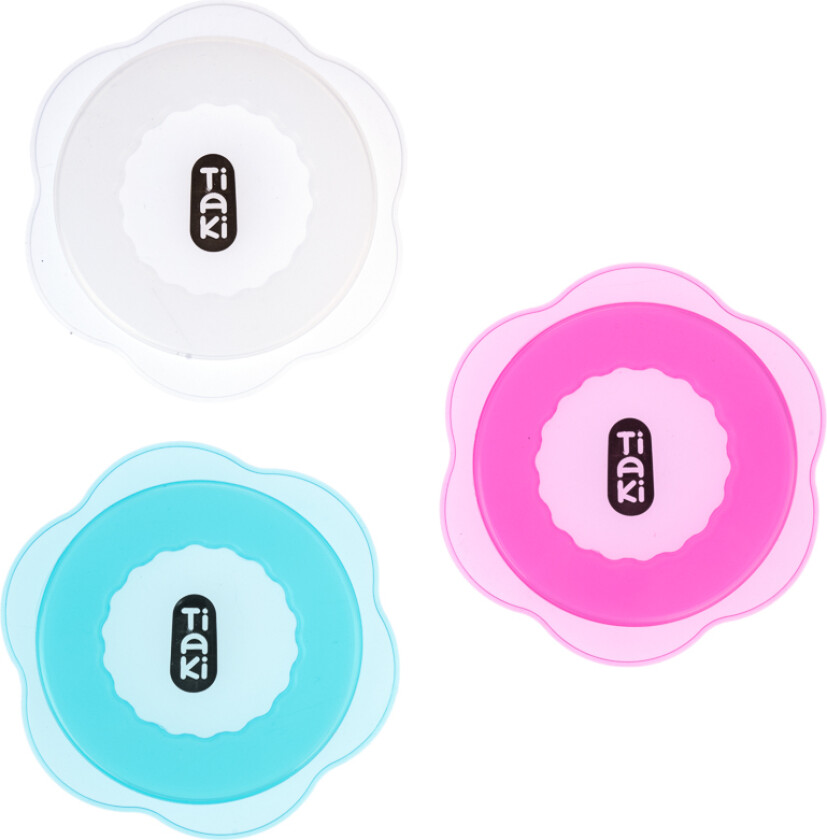 lokk til silikonbokser - 3 stykker, Ø 10 cm