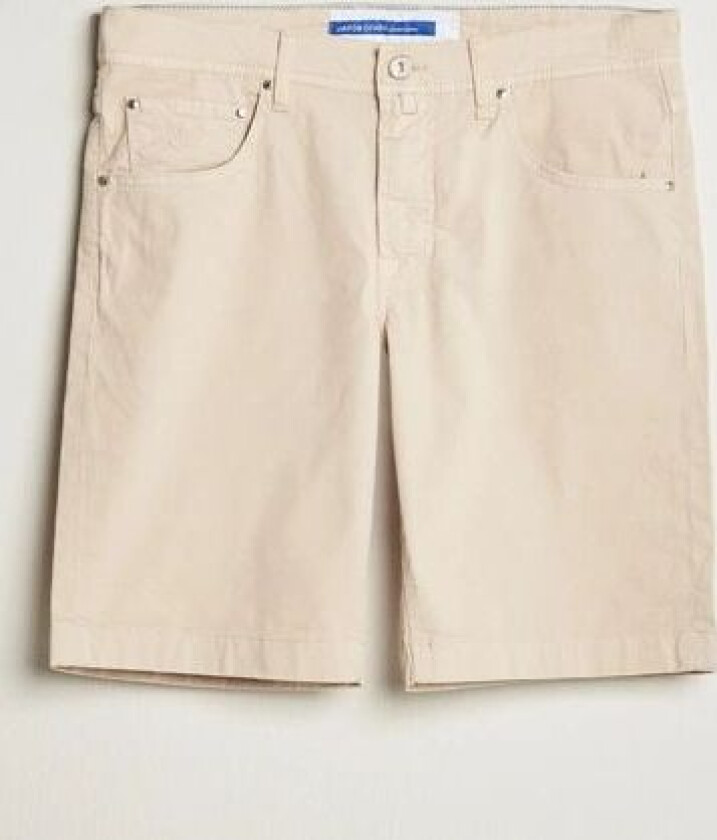 Nicolas Cotton Gabardine Shorts Beige