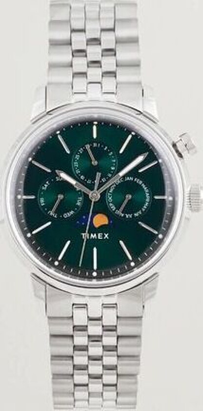 Marlin Moon Phase Quartz Steel 40mm Green Dial