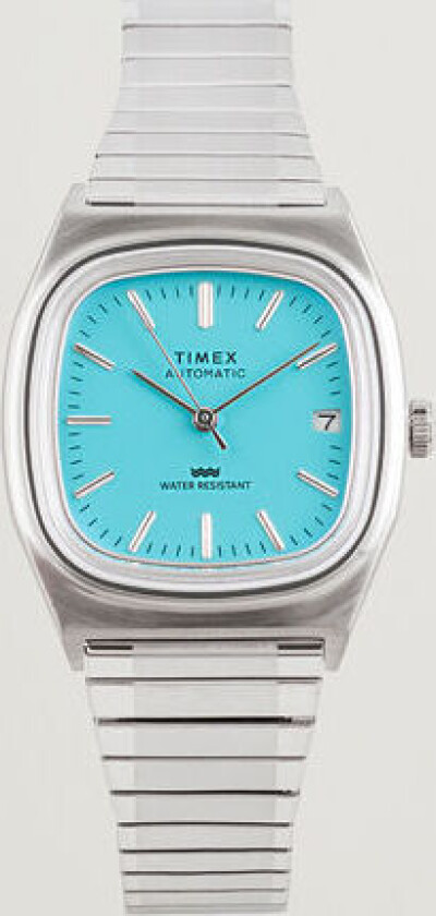 Men's Automatic Steel 34mm Aquamarine Dial