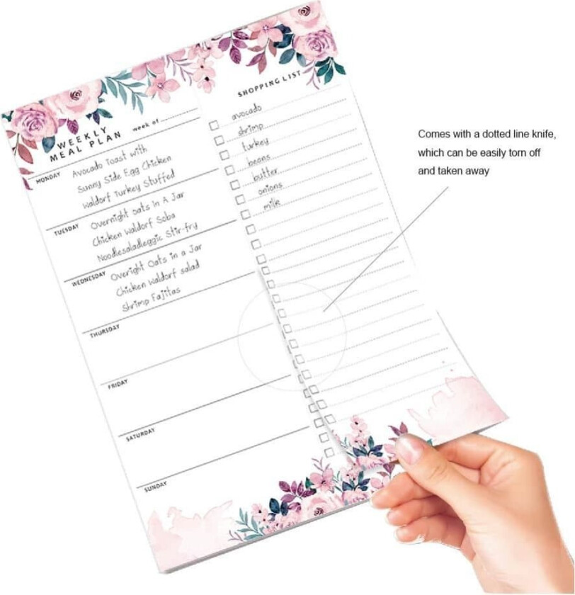 Magnetisk notatblokk - PZ021 Dietary Plan Floral Design