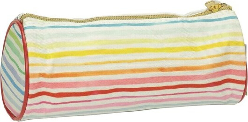 Pencil Case with Colored Stripes