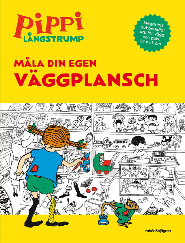Pippi Langstrømpe - Mal din egen veggplakat