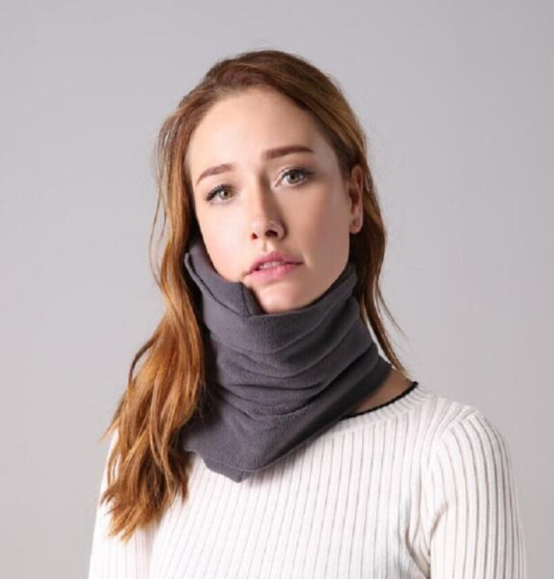 Myk behagelig reisepute Supermyk nakkestøtte nakkepute Gray 19*19*9cm