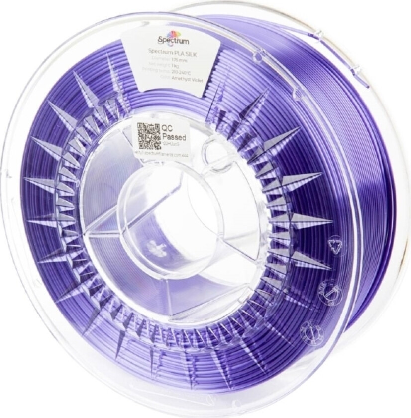 Spectrum Filamenter 80512 Pla Silk Filament Pla-Silke Glinsende 1,75 Mm 1000 G Ametyst Fiolett, Lilla 1 Stk.