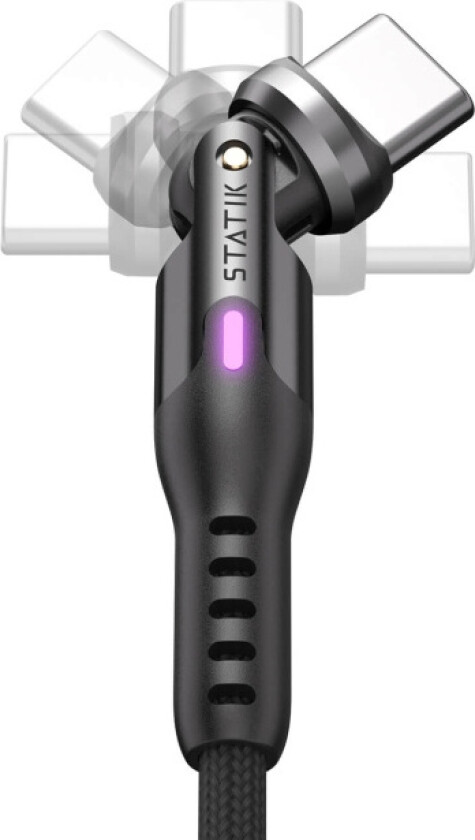 Kabel PowerPivot Pro Nylonflettet USB-C Til USB-C Svart 1m