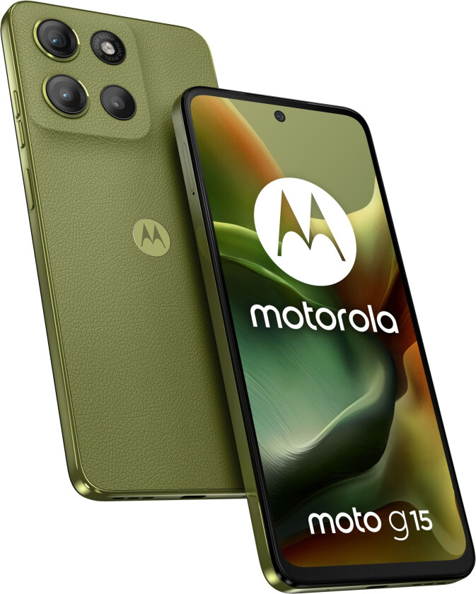 Moto G15 smarttelefon 4/128GB (grønn)
