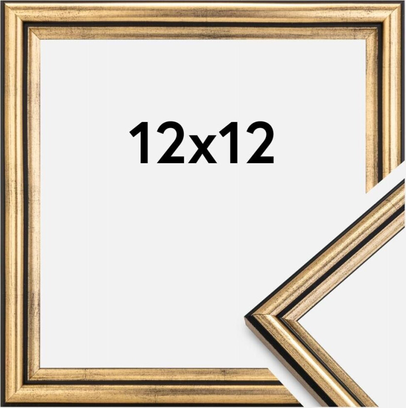 Ramme Horndal Akrylglass Gull 12x12 Cm