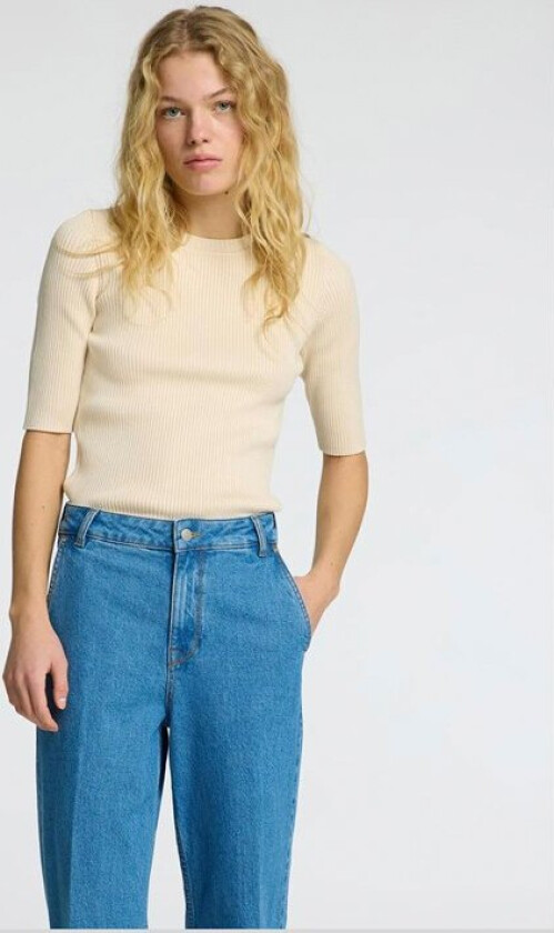 Slfmali 2/4 Knit Oneck Str XS - Gensere