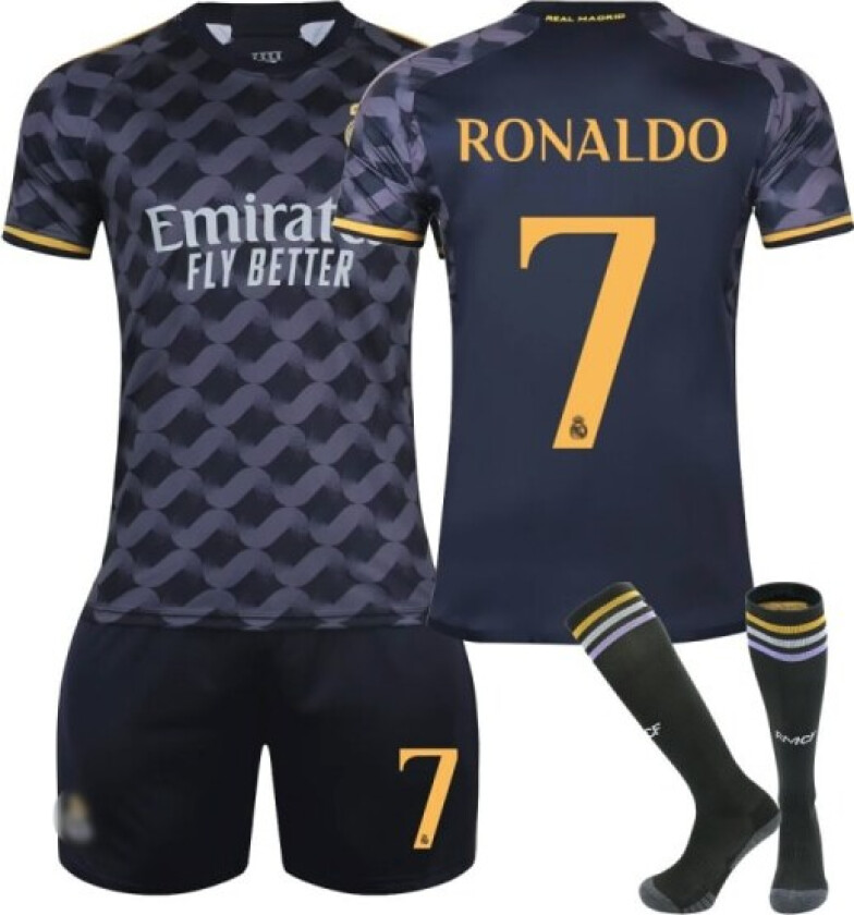 23- Real Madrid borte Kongeblå trøye Fotballdrakt nr.7 RONALDO 24