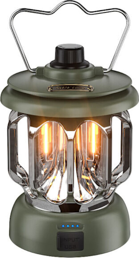 Laderbar retro vanntett campinglanterne