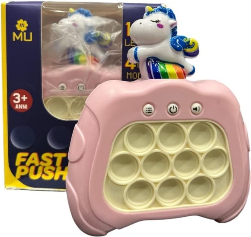 Unicorn Popit Game - Pop It Pro Light Up Game Quick Push Fidget Spill
