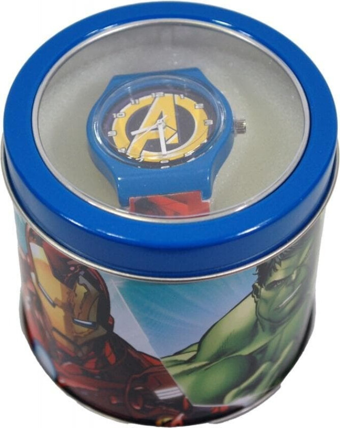 Avengers barneklokke analog armbåndsur i metallboks hulk klokke