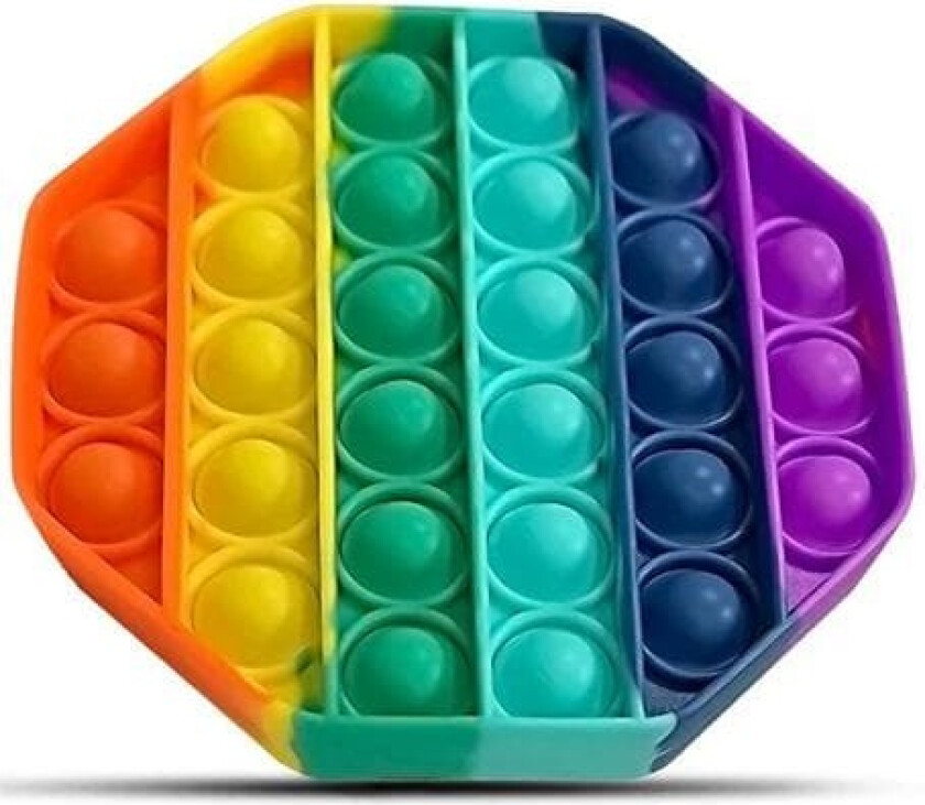 Pop It Fidget Toy Original - Octagon Rainbow - CE-godkjent