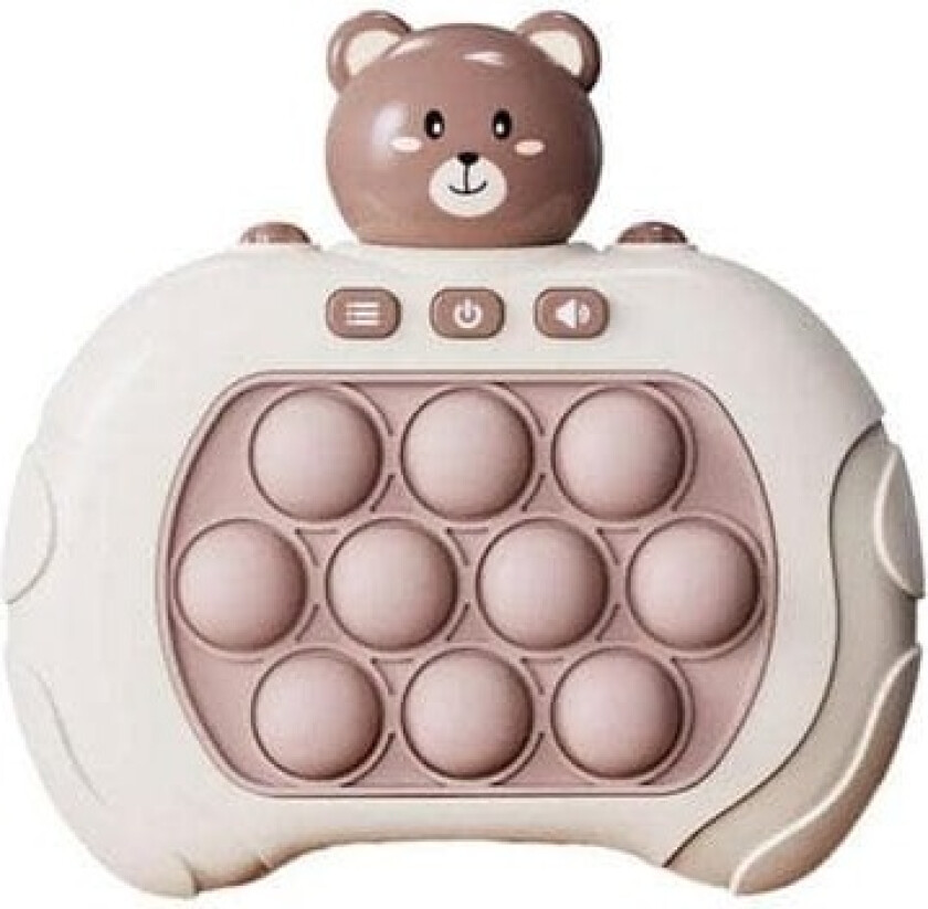 BRUN BJÖRN Pop It Game - Pop It Pro Light Up Game Quick Push Fidget Spill Brun