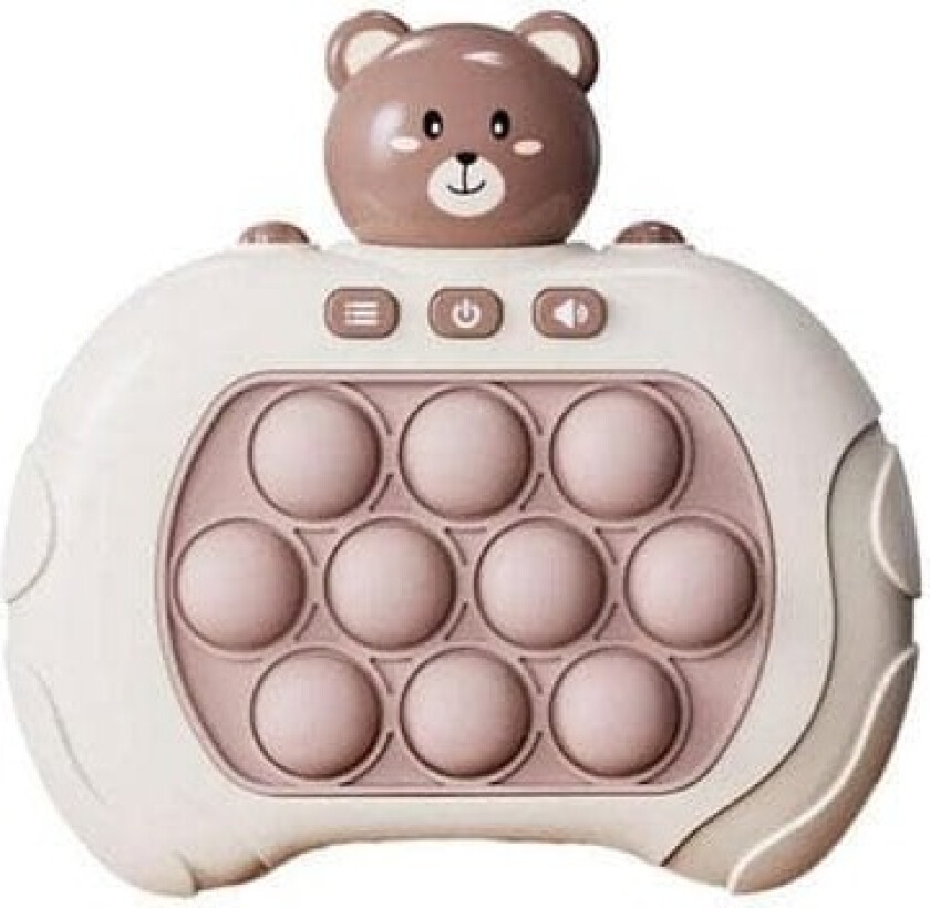 BRUN BJÖRN Pop It Game - Pop It Pro Light Up Game Quick Push Fidget Spill Brun