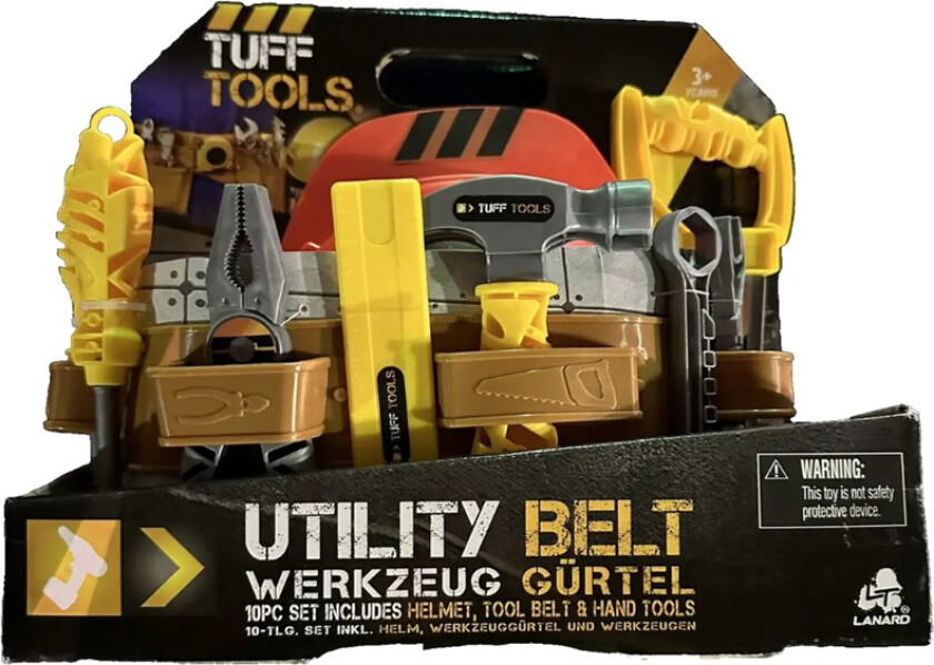Tuff Tools Verktøybelte m/ lekeverktøy 10 Deler