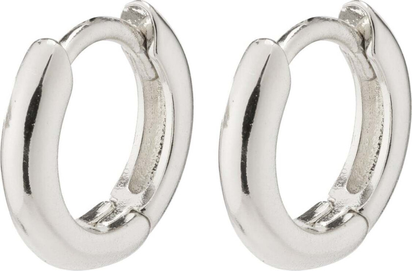 TYRA chunky mini hoop øredobber sølvbelagt