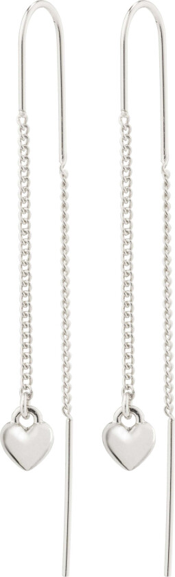 AFRODITTE hjerte kjede-øredobber sølvbelagt