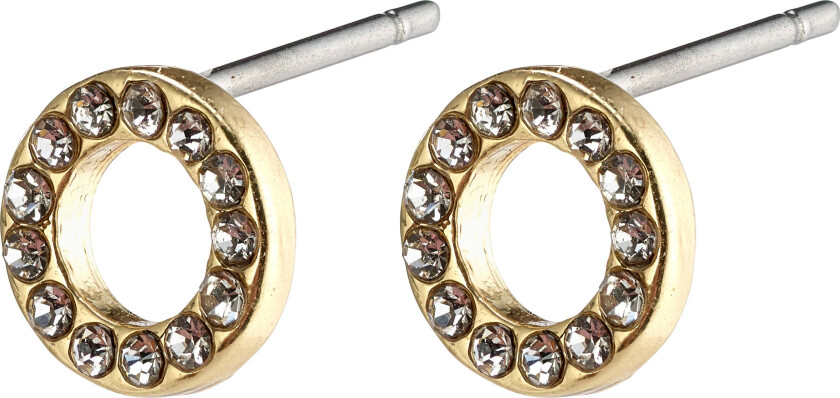 TESSA krystall halo øredobber gullbelagt