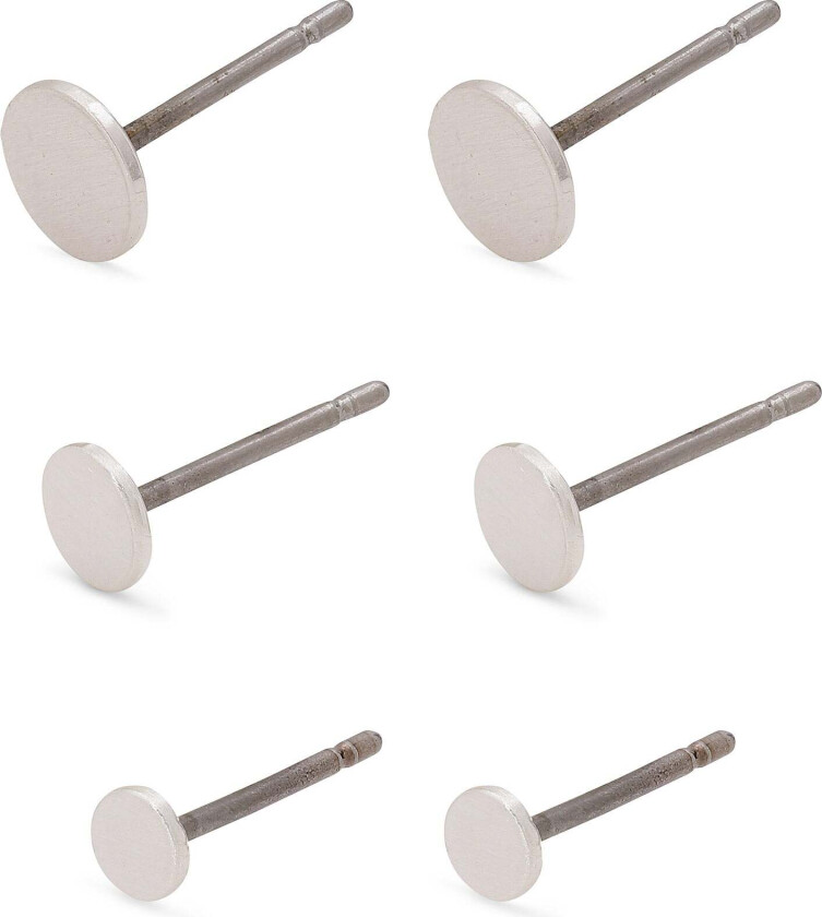 NORMA 3-i-1 sett øreringer sølvbelagt