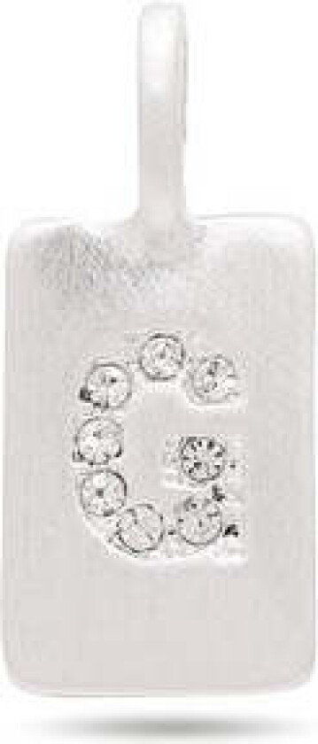 CHARM krystall G anheng, sølvbelagt