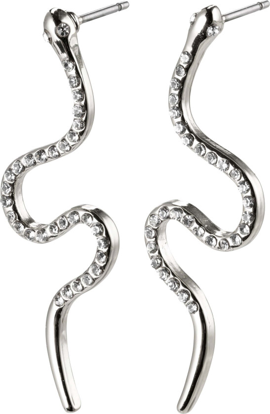 DAGNY krystall øredobber sølvbelagt