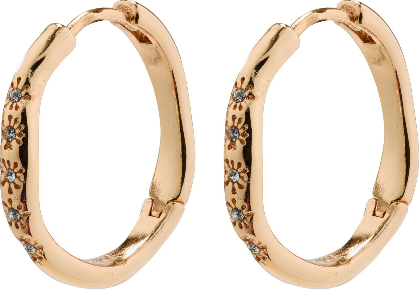EDURNE krystall hoop øredobber, rosagullbelagt