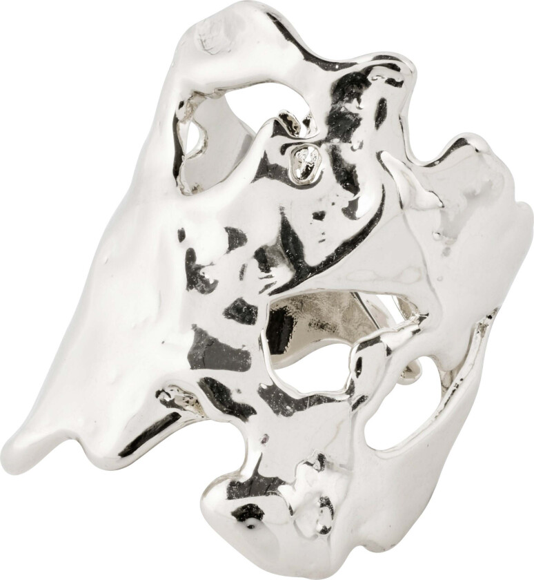 HAPPY organisk ring, sølvbelagt