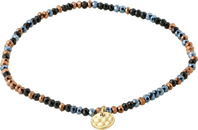 Bilde av INDIE armbånd svart, gullbelagt