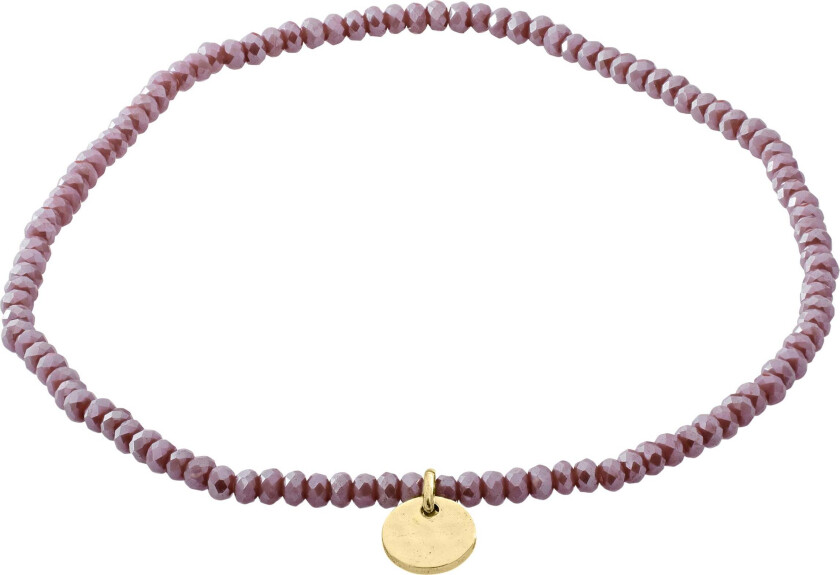 INDIE armbånd lilla, gullbelagt