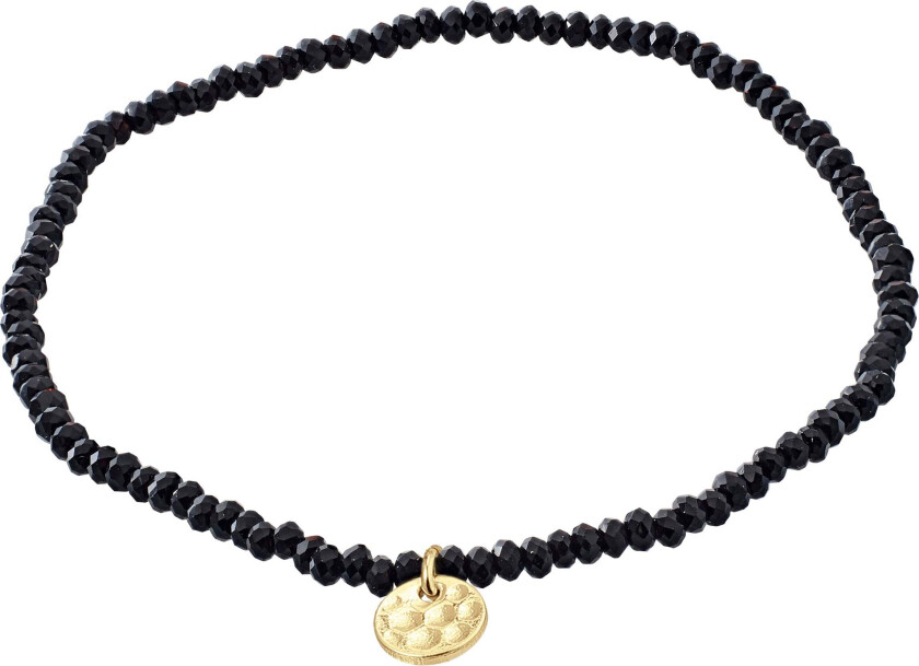 INDIE armbånd svart, gullbelagt