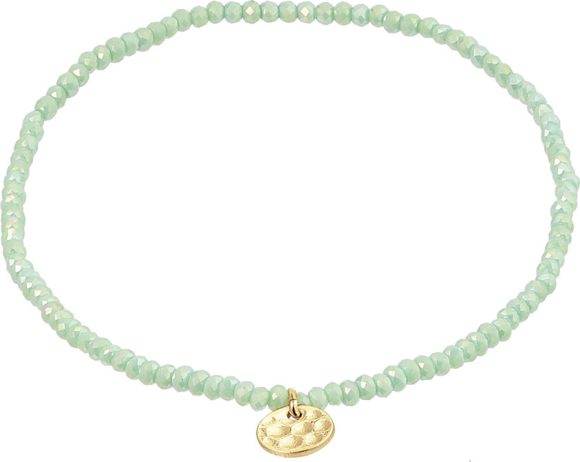 Bilde av INDIE armbånd grønn, gullbelagt