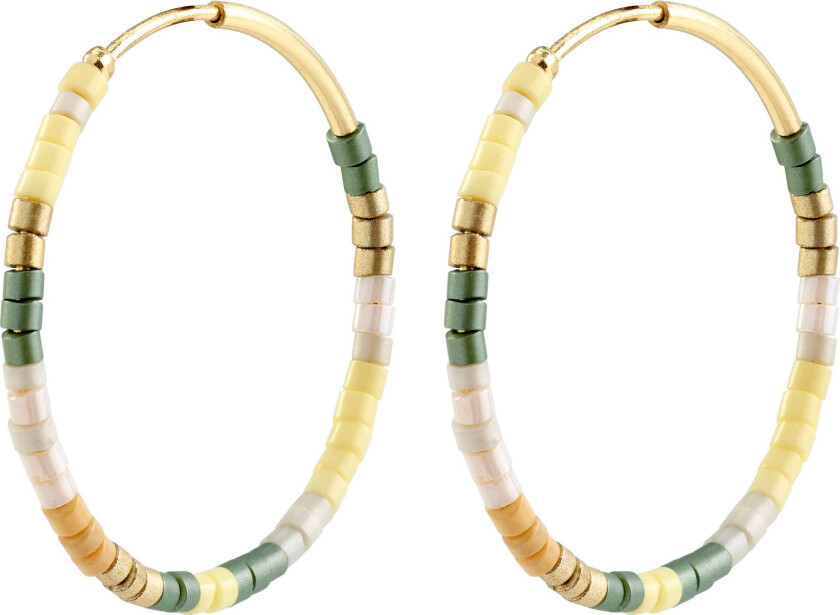 ALISON hoop øreringer brun/gullbelagt