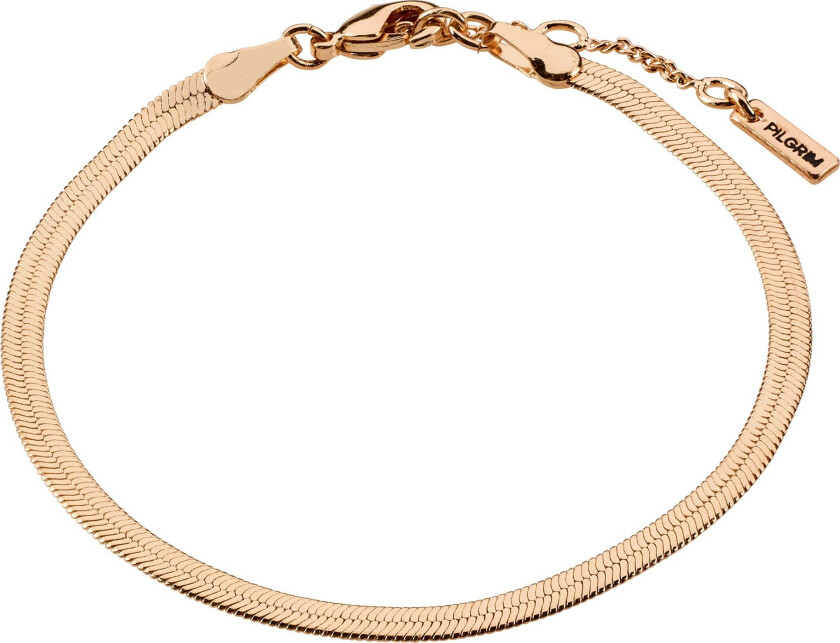 JOANNA flatt snake chain armbånd, rosagullbelagt