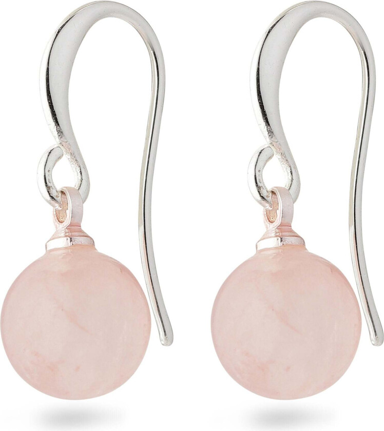 GOLDIE rosa øredobber sølvbelagt