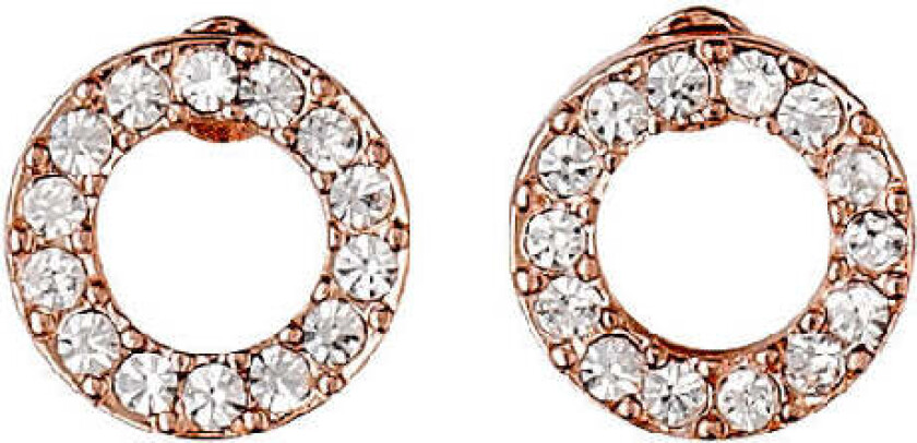 VICTORIA krystall halo øredobber rosagullbelagt