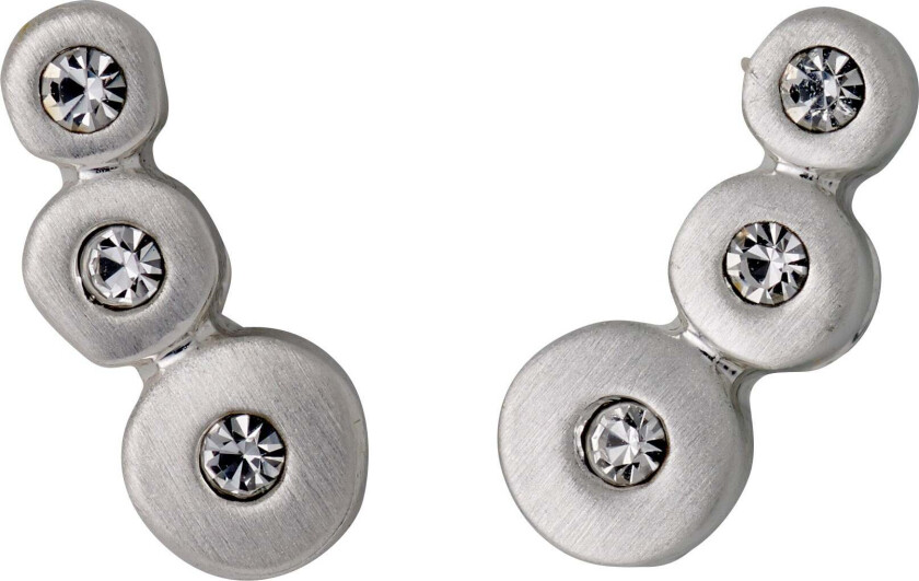 BELLA krystall øredobber sølvbelagt