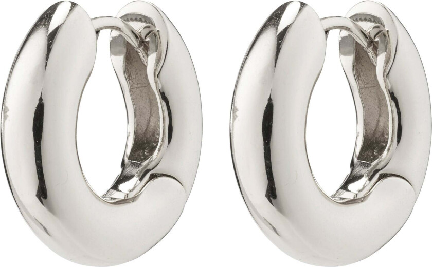 AICA chunky huggie hoop øredobber sølvbelagt