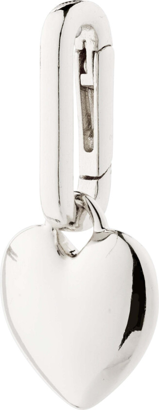 CHARM hjerte anheng, sølvbelagt