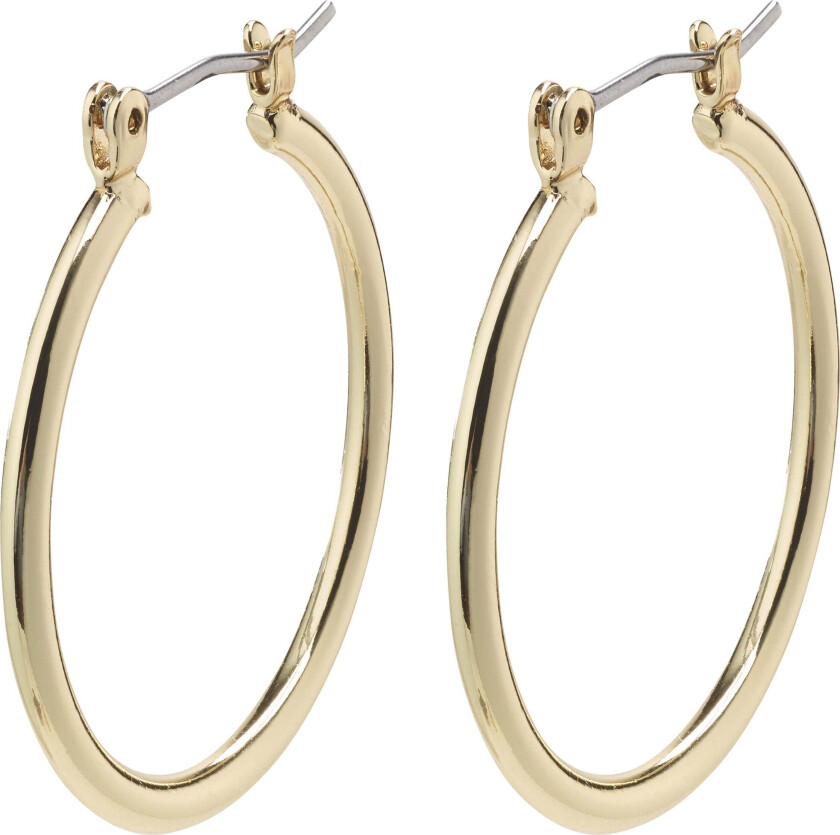 LAYLA medium hoop øreringer gullbelagt