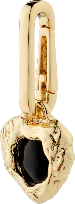 CHARM svart agat anheng, gullbelagt