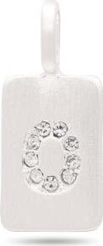 CHARM krystall O anheng, sølvbelagt