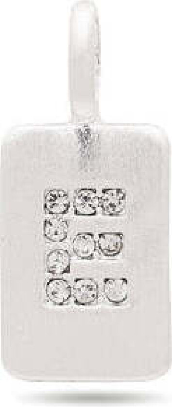 CHARM krystall E anheng, sølvbelagt