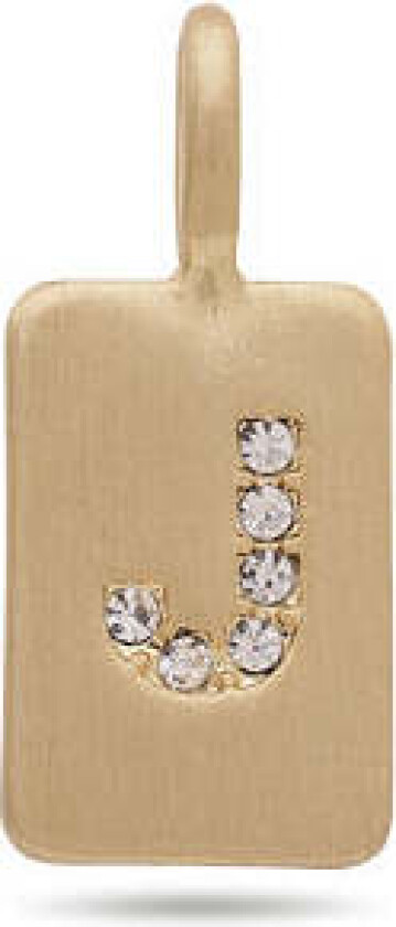 CHARM krystall J anheng, gullbelagt