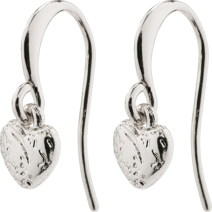 JAYLA hjerte-øredobber, sølvbelagt