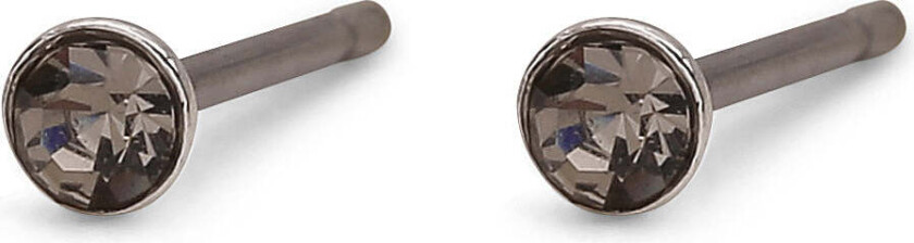 Øreringer : Yana : Sølvbelagt : Grå