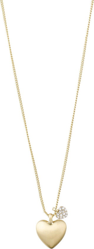 SOPHIA halskjede m. hjerte gullbelagt