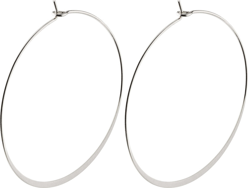 TILLY store hoop øreringer sølvbelagt