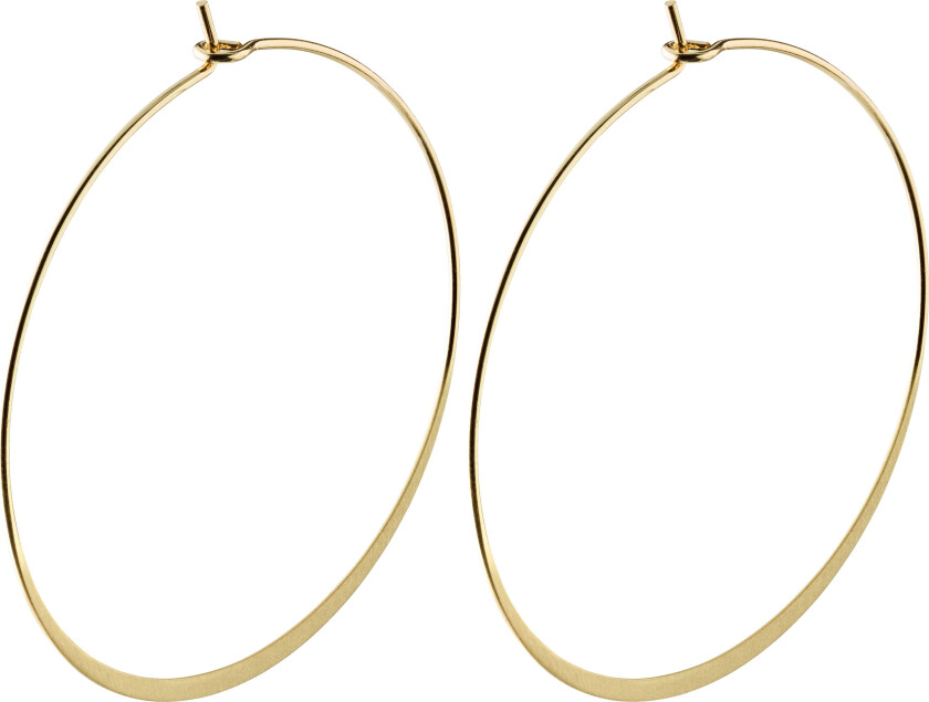 TILLY store hoop øreringer gullbelagt
